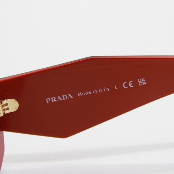 NEW PRADA SYMBOLE PR17WS 12N5S0 SUNGLASSES PRADA SPR 17W RED EYEWEAR PR 17WS - Picture 9 of 12